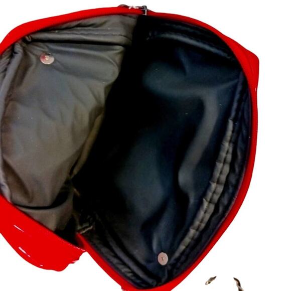 DIOR Crossbody Purse 6.5" Square RED GLOSSY converted Cosmetic bag w GOL… - Picture 11 of 16